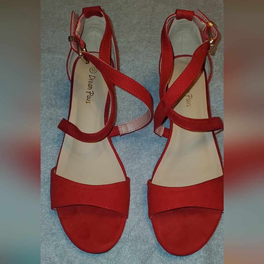 Red dress Sandals